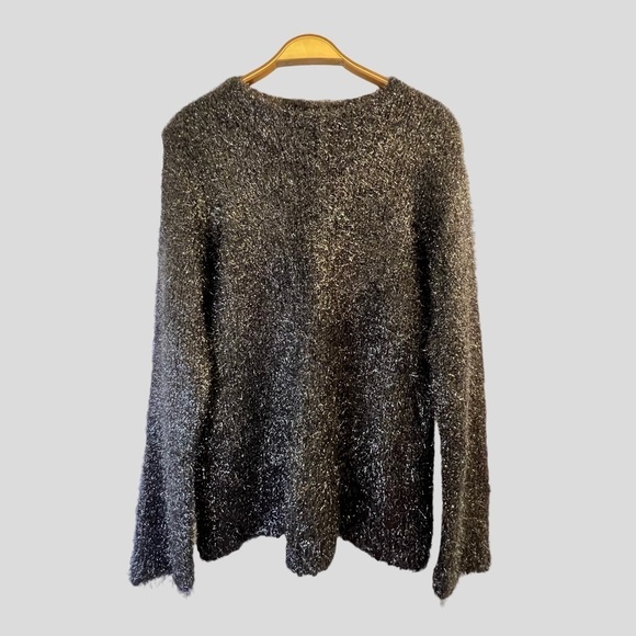Liz Claiborne Women’s Sweater XL Black Metallic - Picture 10 of 12